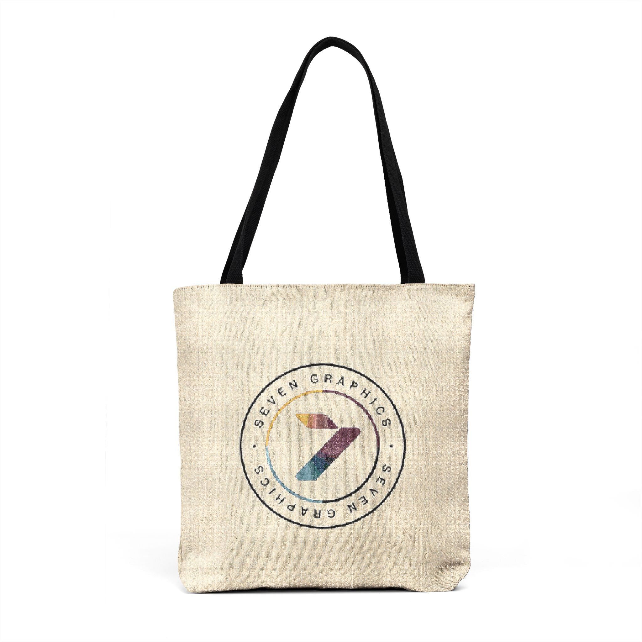 Woven Tote — Neutral Cross-Stitch Style Geometric Tote Bag