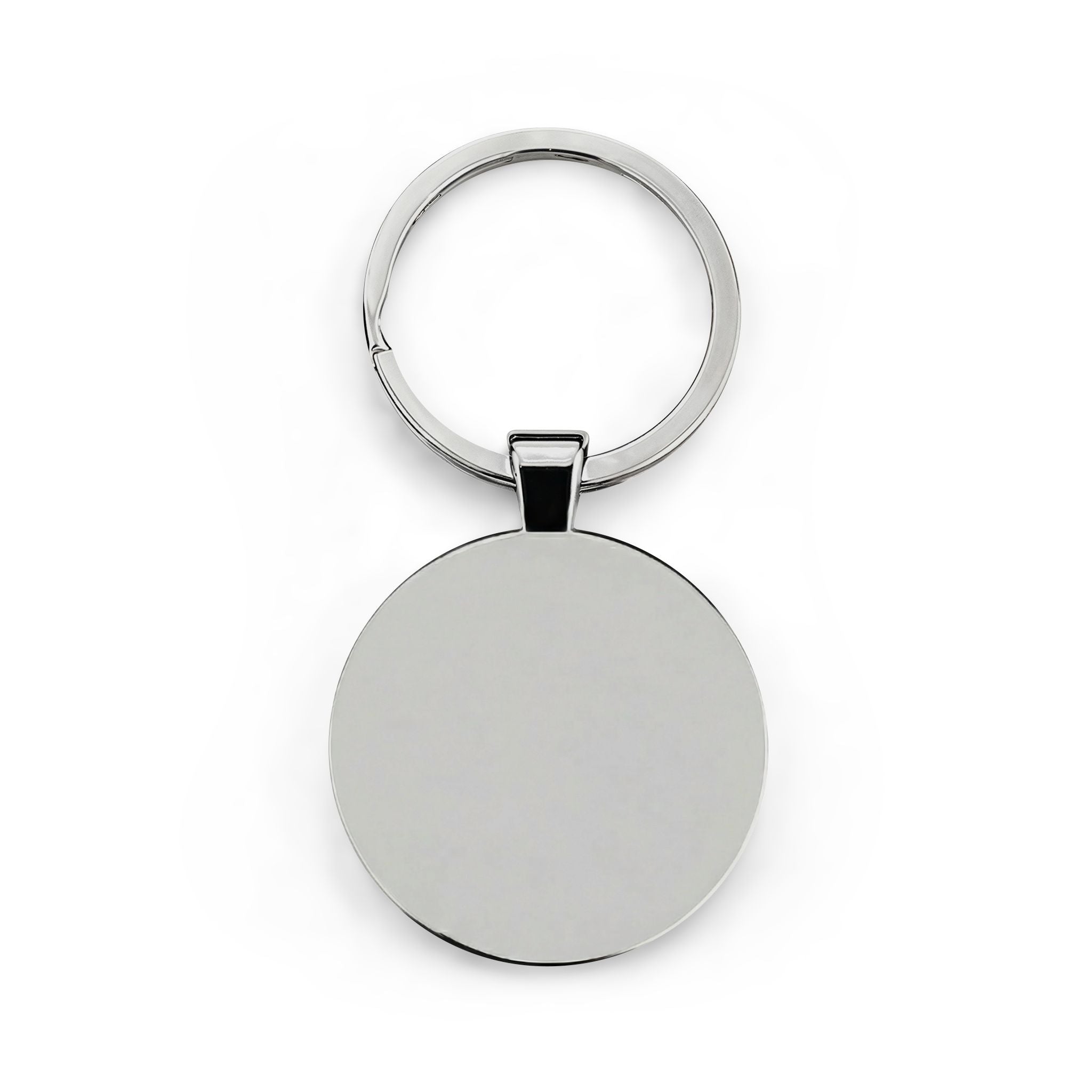 Round Stainless Steel Keychain — Custom Logo Metal Keyring